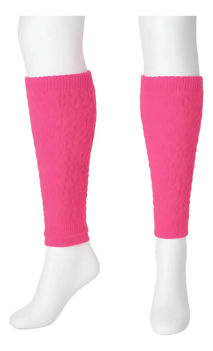 1 Par Meia Polaina Aeróbica Academia Esporte Fitness Premium Cor Rosa-chiclete Desenho do tecido Lisa Tamanho Único