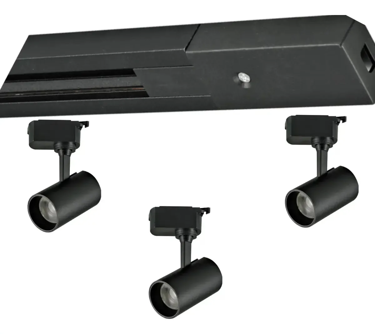 Trilho Para Luminaria 1m +3 Luminaria Spot 3000k Nitrolux Preto
