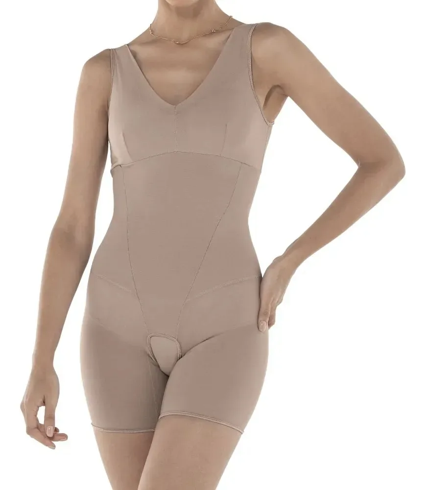 Body Bermuda Modelador Demillus Rantelli 98468 Bege 46