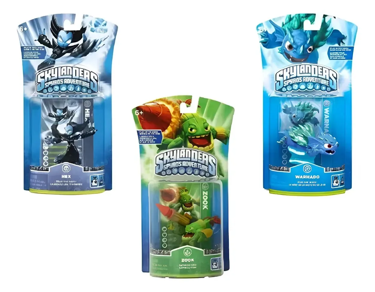 Kit 3 Figuras Skylanders Hex Warnado Zook Activision