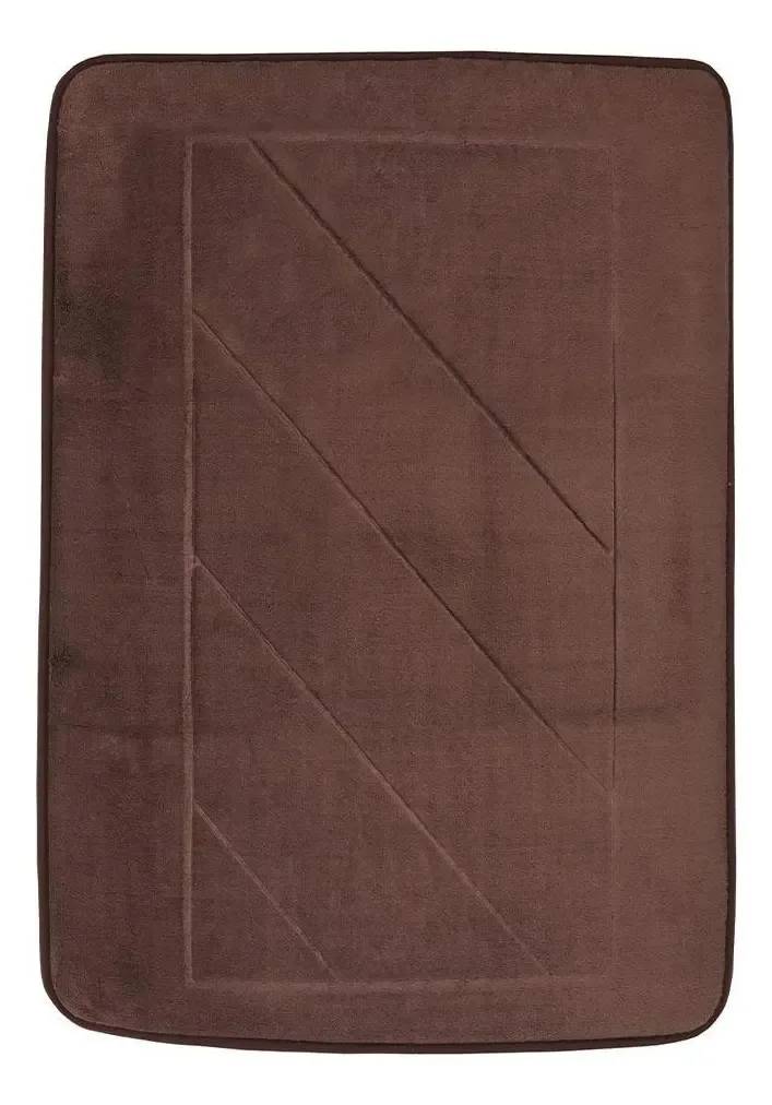Tapetes Banheiro Antiderrapante Super Soft Foam 50x70 Marrom