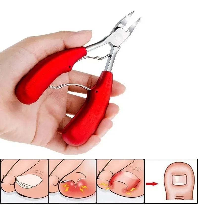 Kit 3 Alicates De Corte Unha Profissional Podologia Manicure