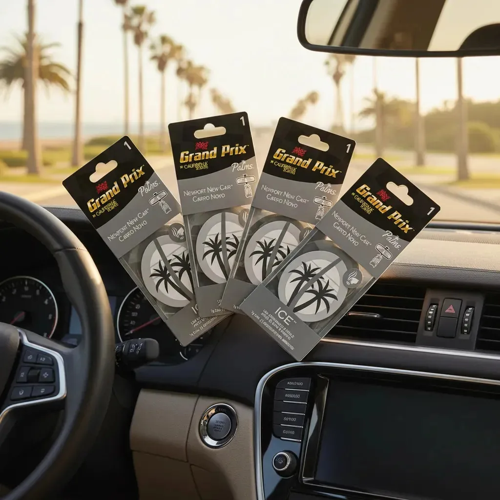 10 Aromatizantes Automotivo Grand Prix Palms Gelo Original California Scents Cheirinho Carro