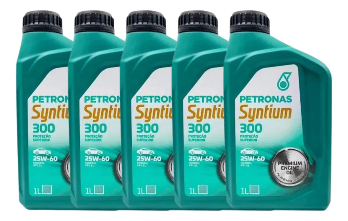 Kit 5l Óleo Motor Alta Kilometragem Petronas Syntium 25w60