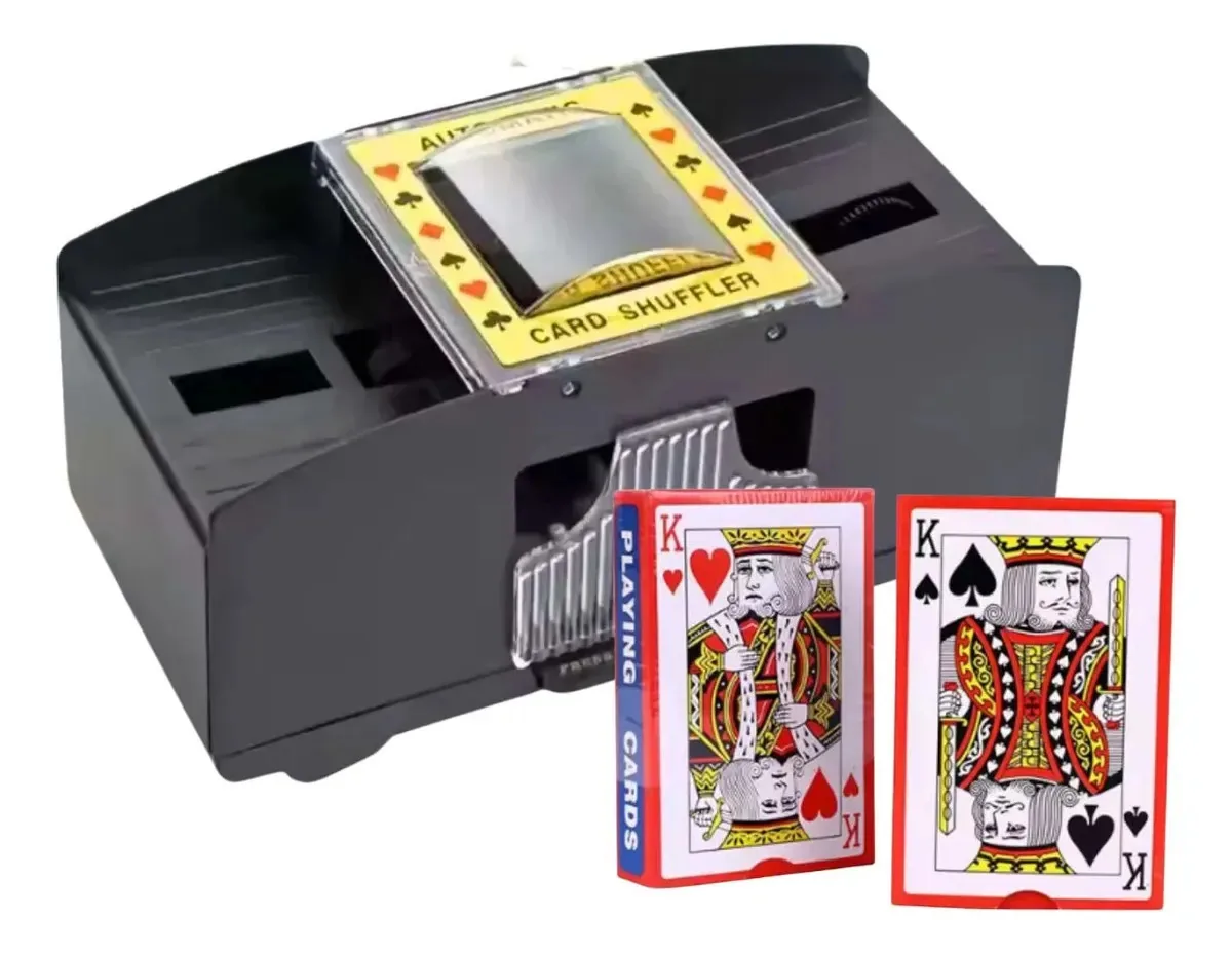 Embaralhador Automático De Cartas + 2 Baralhos Portátil