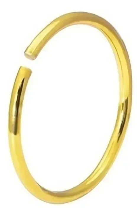 Piercing Nariz Argolinha, Argola Dourada Ouro 18k Verdadeiro