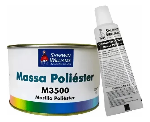 Massa Poliéster Sherwin Williams M3500 750g + Cat Lazzuril