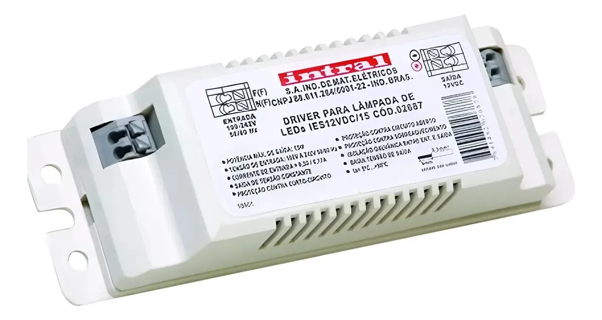 Driver Para Lâmpada Led Ies 12vdc/15 15w Intral