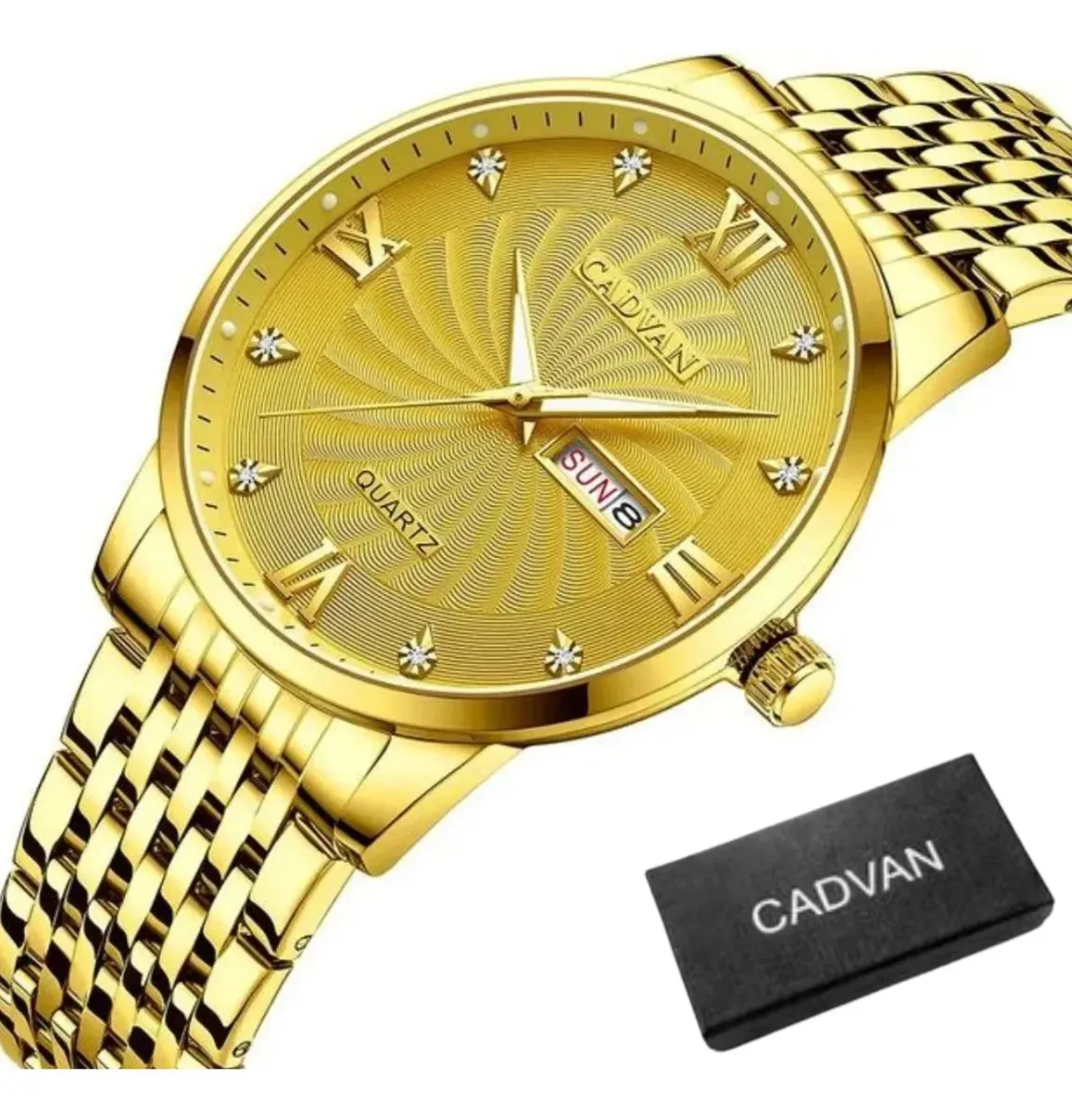 Relogios Femininos Dourado A Prova D'água Dourado Branco