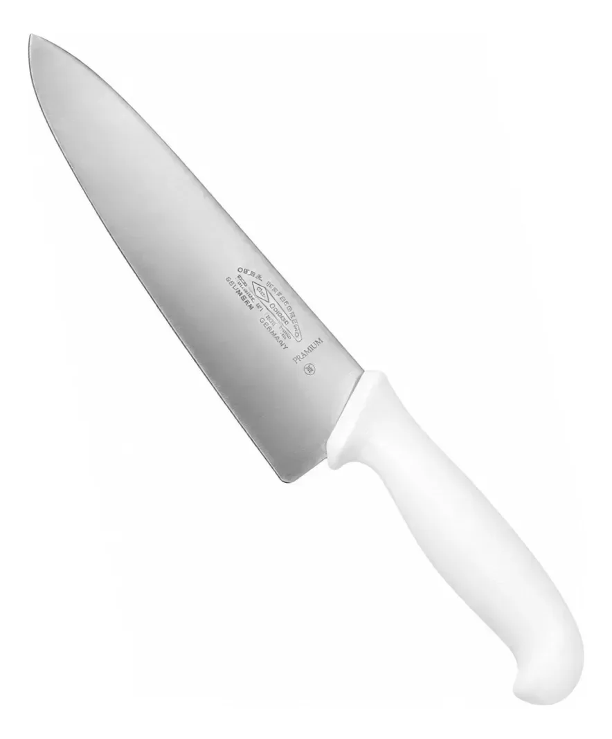 Faca Cozinha Padrão 25cm 10 Cabo Branco Carnes Frangos Branco