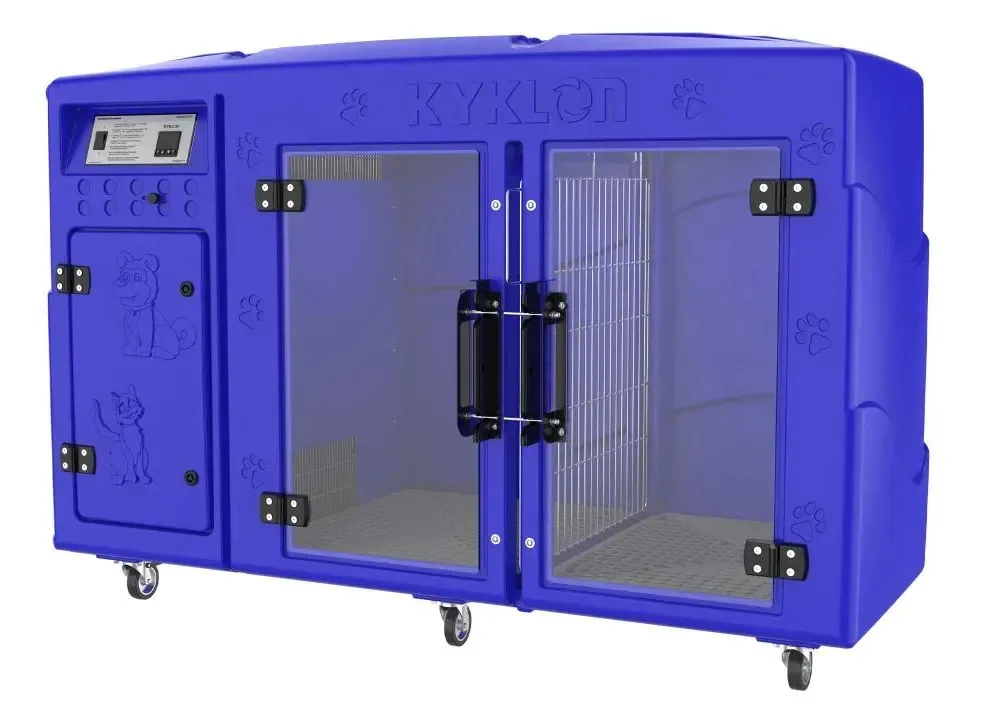 Secador Kyklon Rotomoldado Azul para Animais