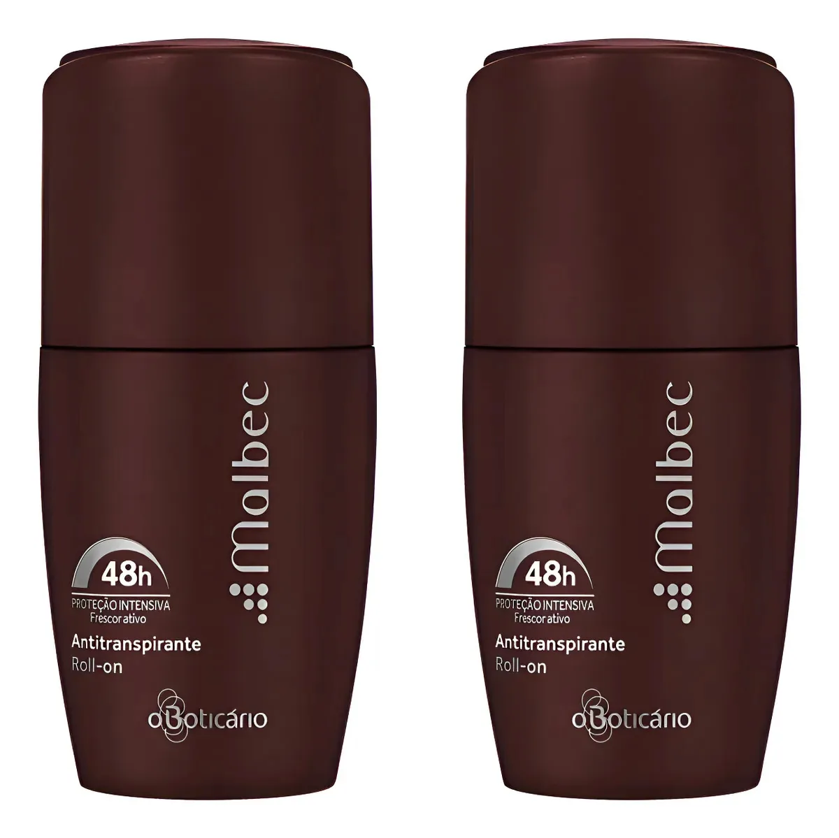 Dois Desodorantes Antitransp. Roll-on Malbec 55ml Boticário Malbec