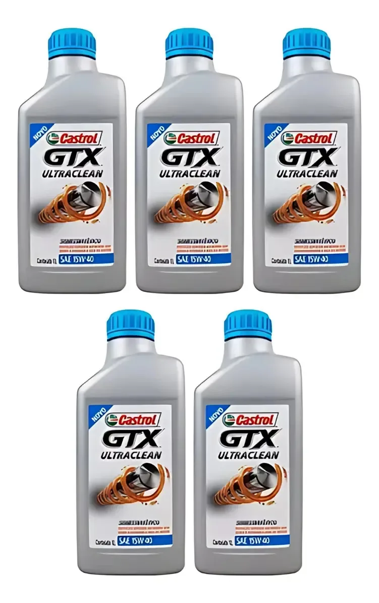 5 Litros Óleo Motor Castrol Gtx Ultraclean 15w40
