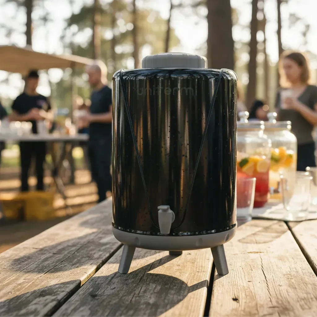 Botijão Garrafa Térmica 10 Litros Torneira Café Chá Tererê Preto