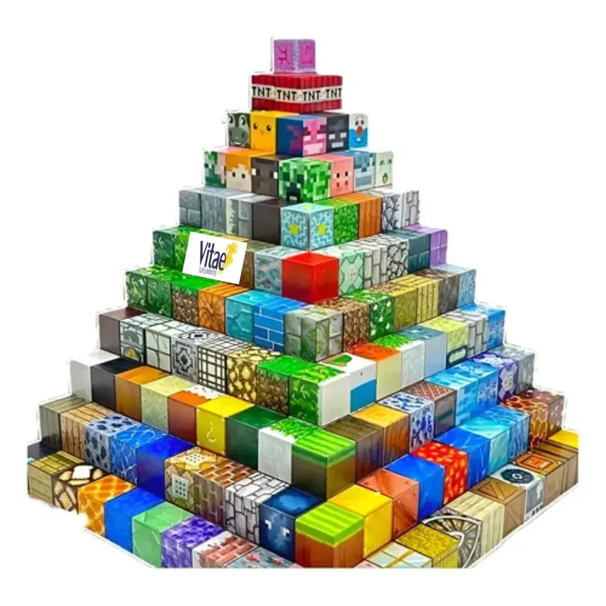 Kit 150 Blocos Magnéticos Construção Brinquedo Imãs Cubos Jogo Construção Vitae S