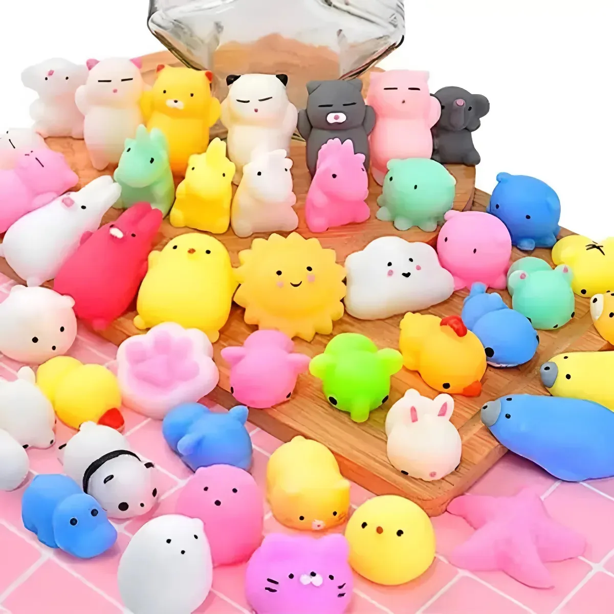 100 Squish Mochi Bichinho Macio De Apertar Squishies Tiktok Vitae