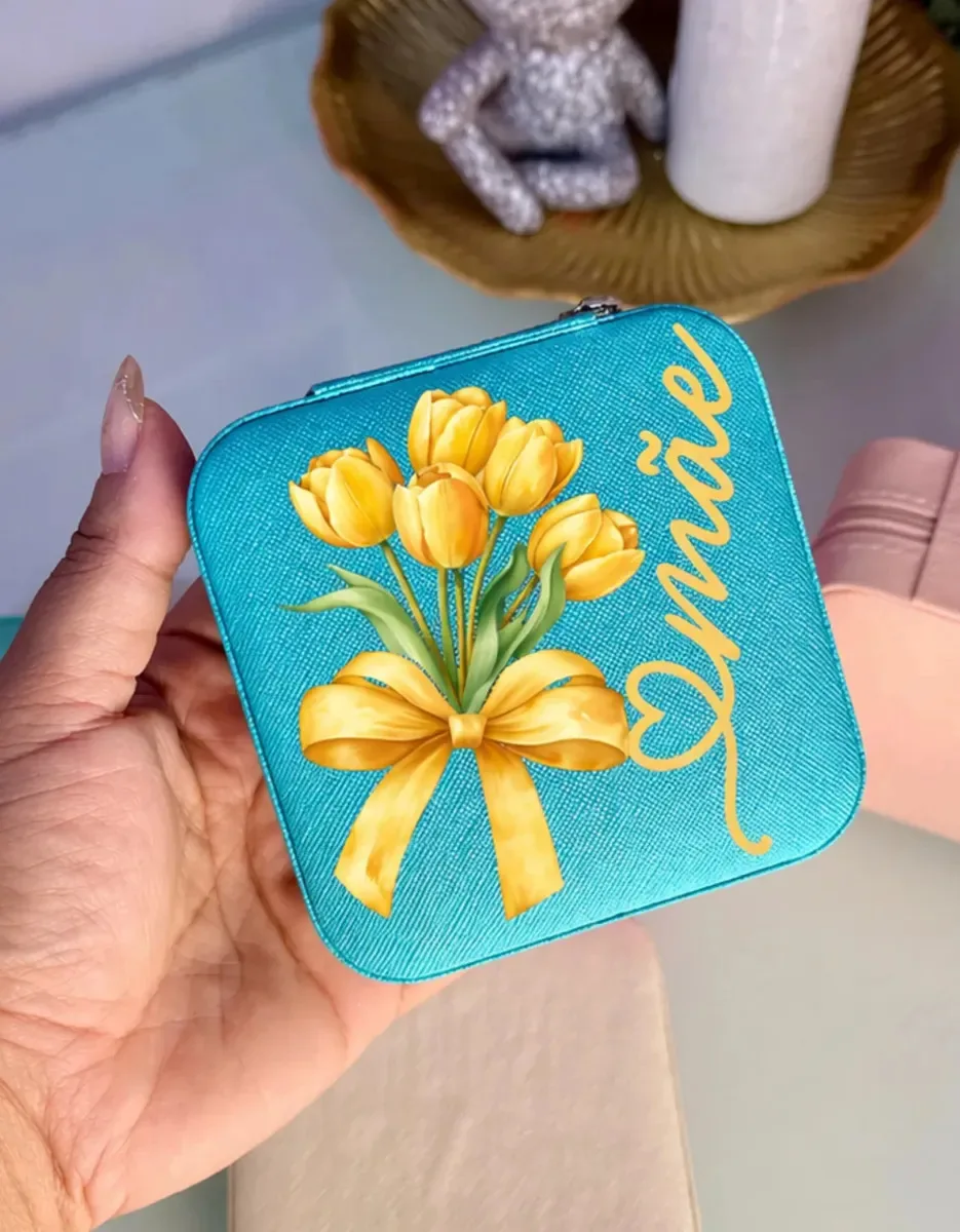 Porta Joia Dia Das Mães Azul