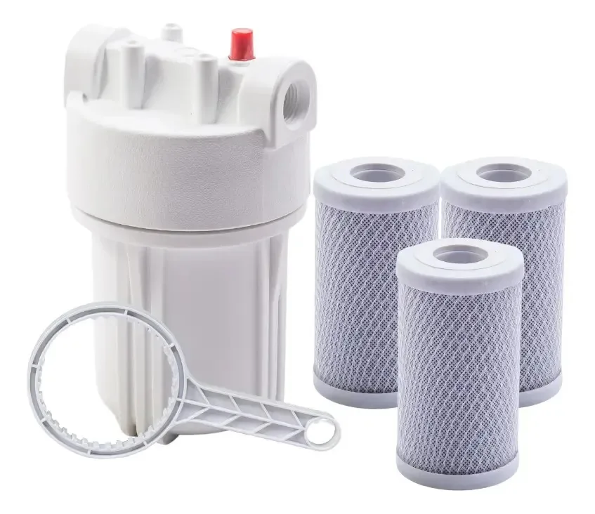 Filtro Agua 5 Ponto Uso Pou Carvão Ativado 3 Carbon Block Cor Conexão 1/2