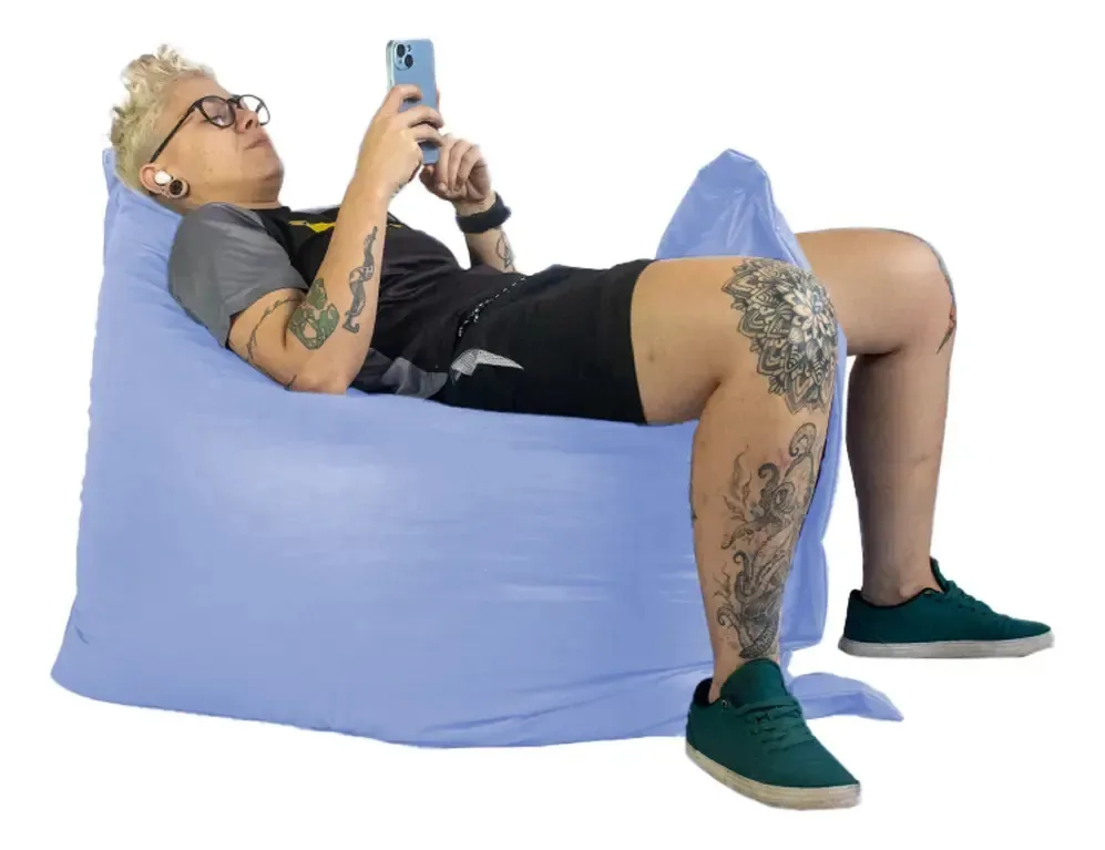 Puff Diversas Maneiras De Modelar Com Enchimento Cor AZUL OCEANO