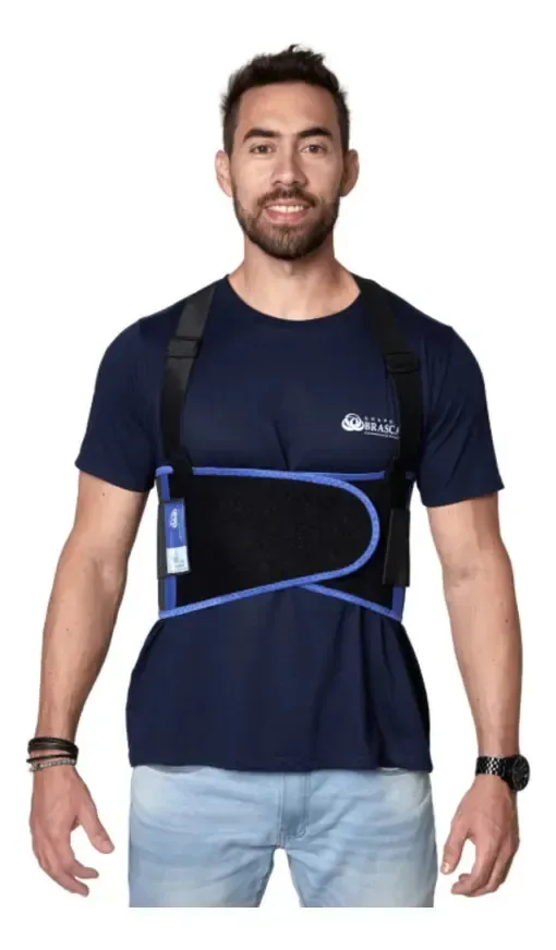 Cinto Ergonômico Proteção Coluna Preto Brascamp Tamanho G