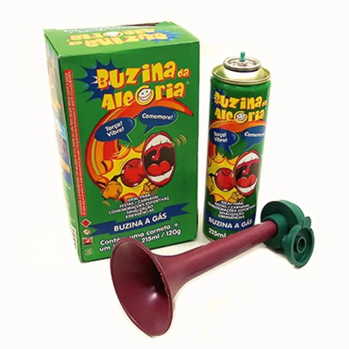 Buzina Da Alegria Festa Carnaval Jogo Copa Eleições Vuvuzela Corneta 215ml