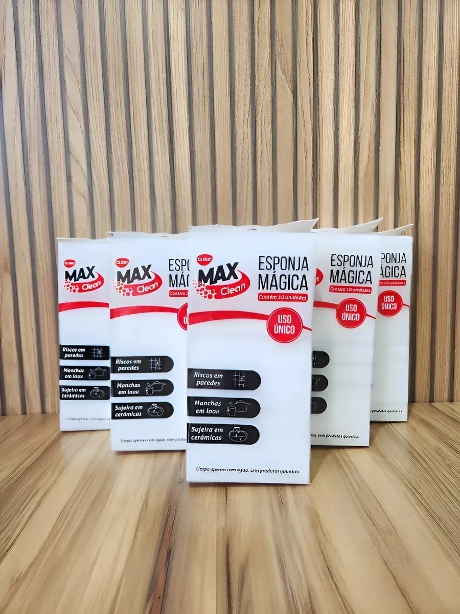Esponja Mágica Kit 50 Unidades Limpeza E Tira Manchas Maxclean
