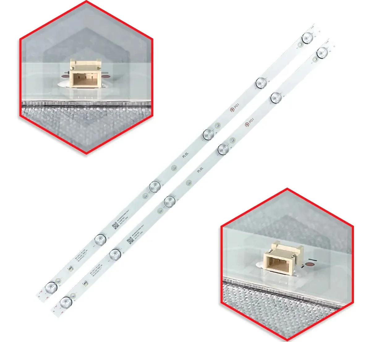 Barras Led Compatível Jvc Lt-32n355 Lt32n355 Televisão