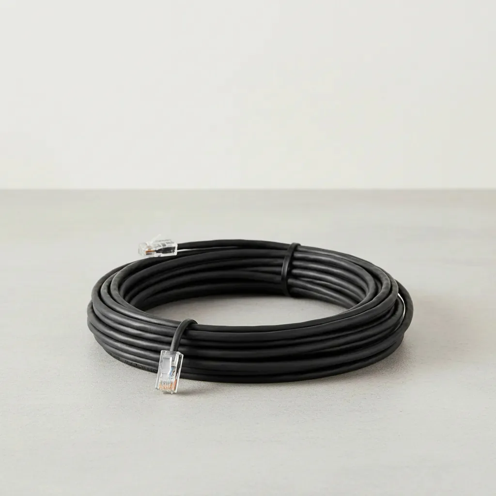 Cabo De Rede Cftv 30 Metros Preto Com Conector