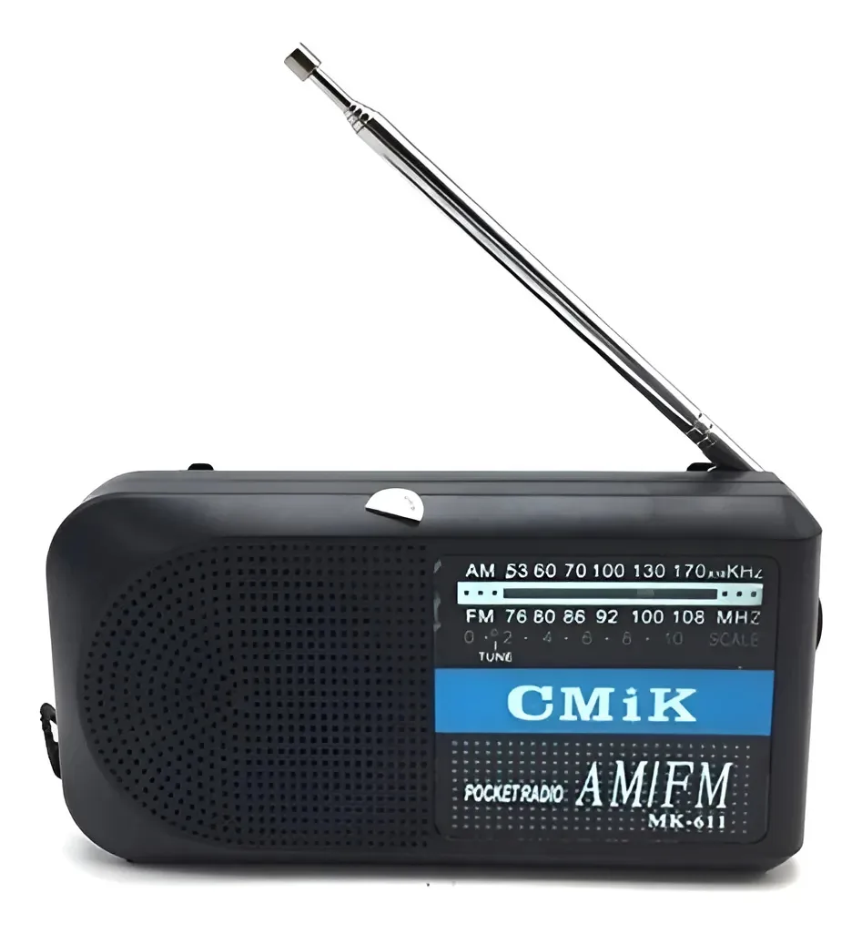 Rádio portátil horizontal AM/FM Cmik Mk-611 preto