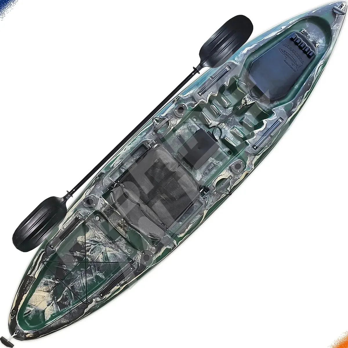 Caiaque Barracuda Evolution + Cadeira E Remo - Novas Cores Cor Camu Exército