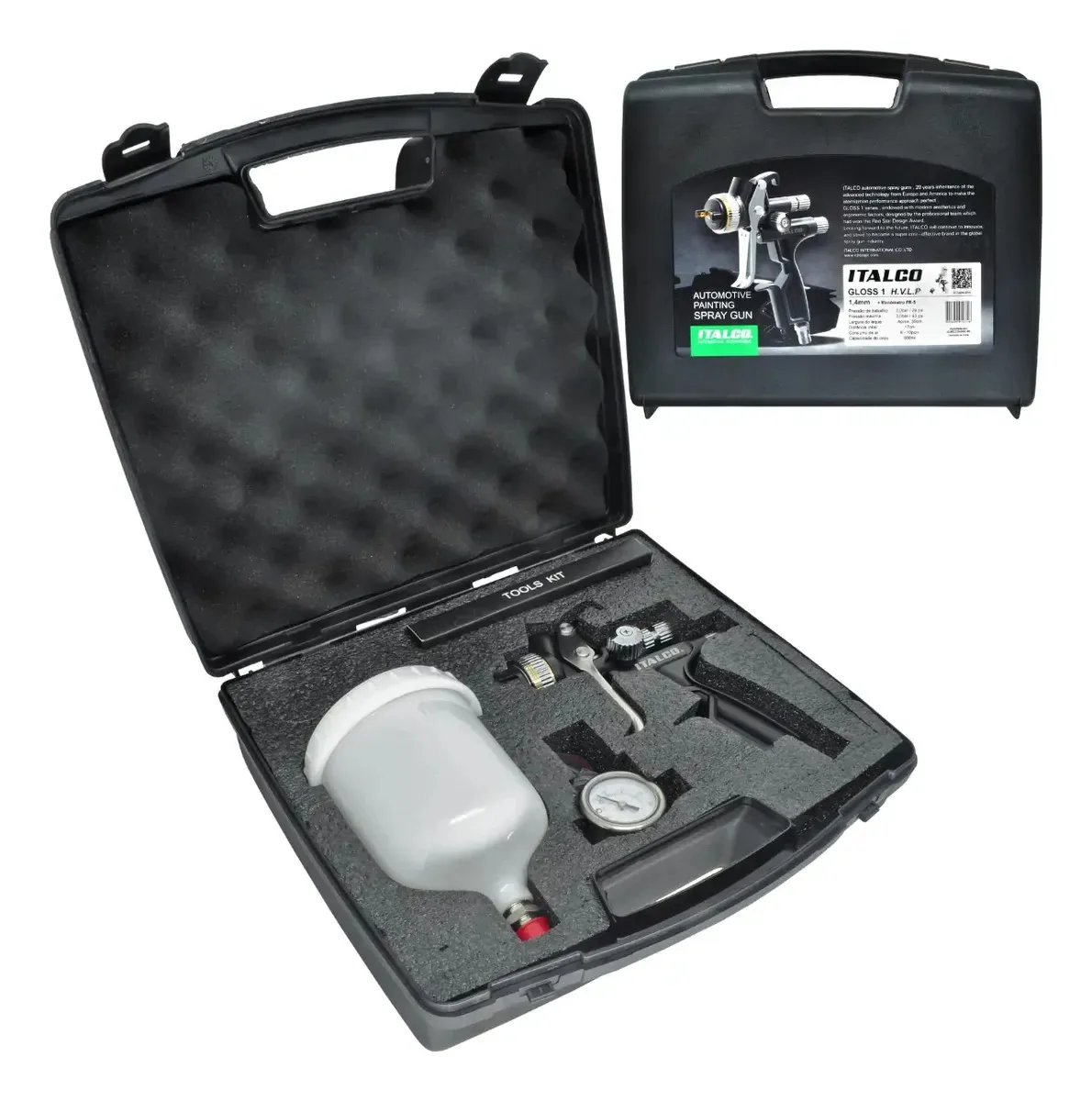 Kit Pistola Pintura 1.4mm Profissional + Regulador Italco