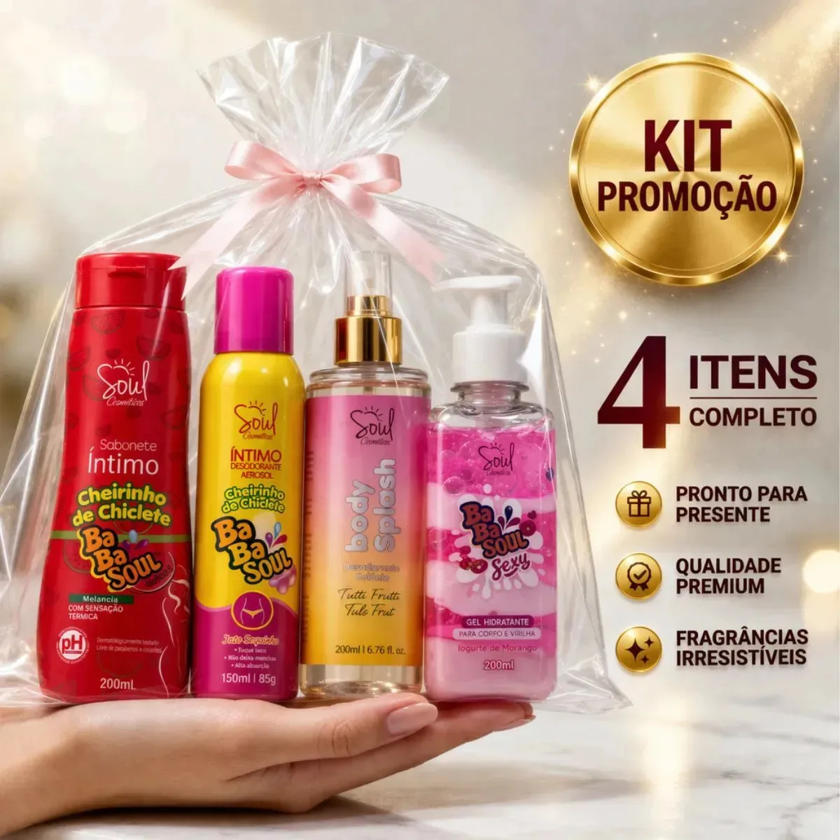 Kit Soul Higiene E Perfumação Íntima Fragrância Chiclete