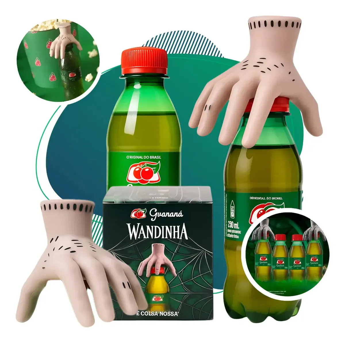Refrigerante + Miniatura Mãozinha Wandinha Guaraná Antártica