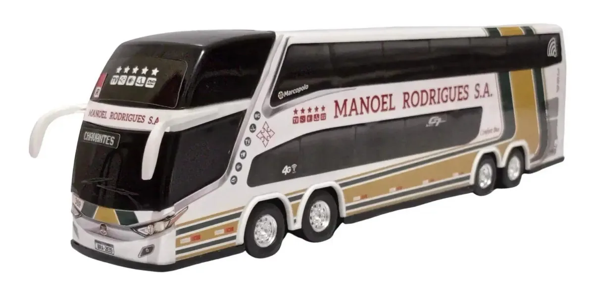 Carrinho Ônibus Miniatura Manoel Rodrigues 2 Andares