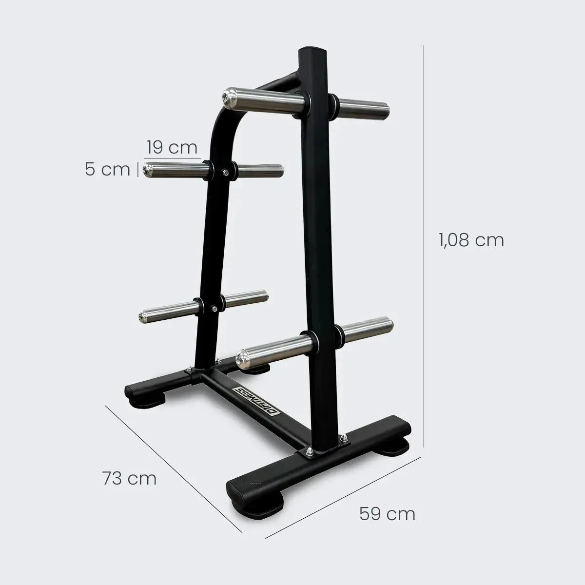 Kit Anilhas Academia 355kg de Anilhas 4 Grip + Suporte Premium - 12x5kg 14x2,5kg 10x10kg 8x20kg