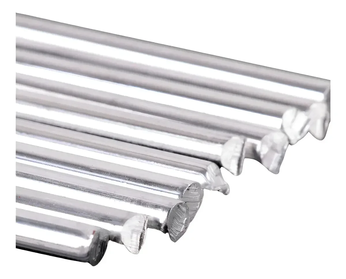 6 Pinos Varetas Alumino 1/4 6 Milímetros X 50 Cm Cutelaria Prateado