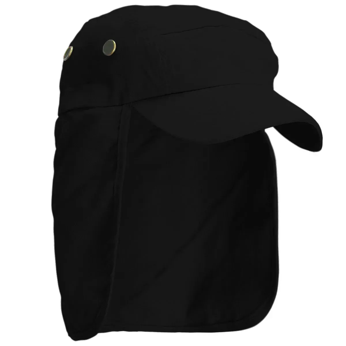 Chapéu Boné Pescador Com Proteção De Nuca Pescoço UV Camping Pesca Trilha Safari Caça Praia Caminhada Aba Larga Respirável Ajustável Unissex Proteção Solar Chapéu Australiano Preto