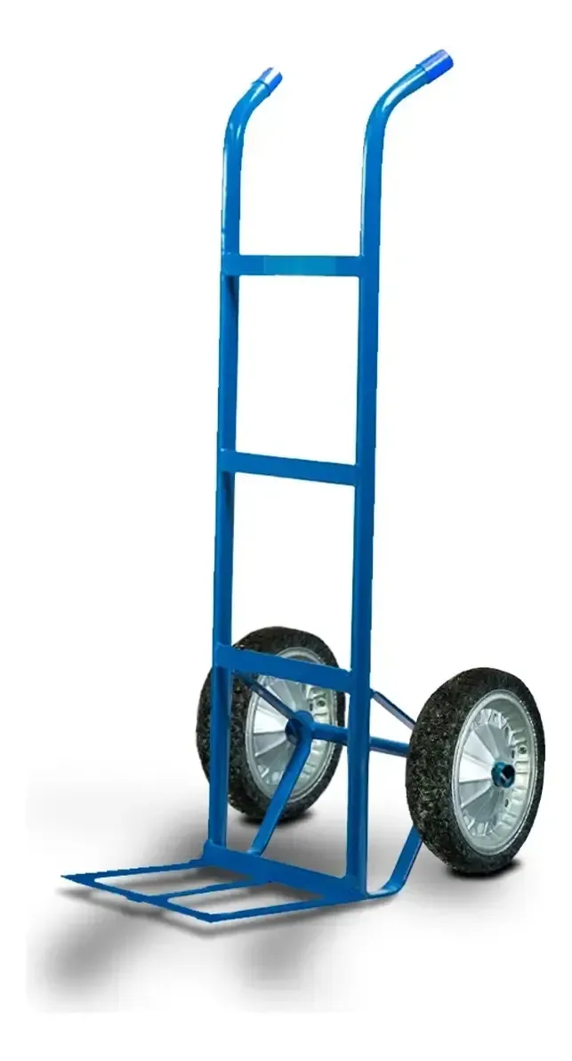 Carrinho Armazem Para Cargas 150kg Roda Maciça Metalosa Azul
