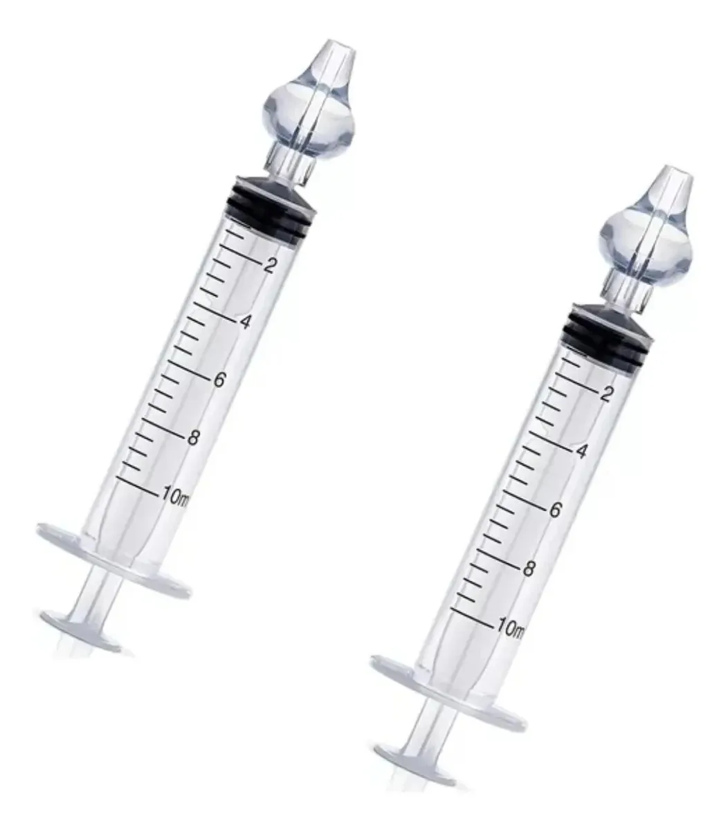Kit 2 Aspiradores Nasal Infantil Silicone Facil Uso Conforto
