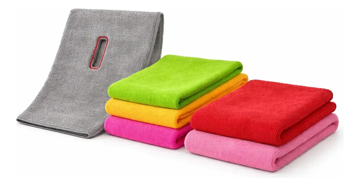 Kit Panos Microfibra Multiuso Limpeza Completo Casa Toda Multicolors