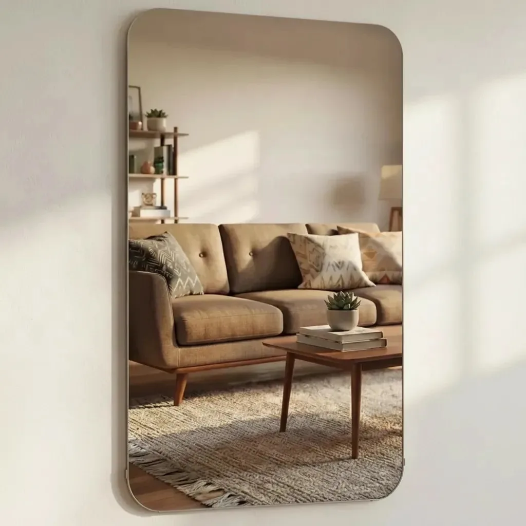 Kit De Espelhos Decorativos Instalação Autocolante Acrílico 1 Unidade
