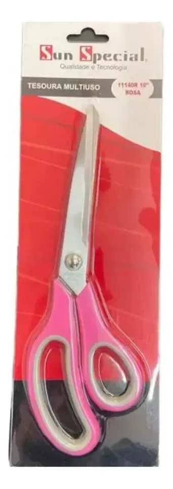 Tesoura de costura Sun Special 11140R com corte reto - rosa