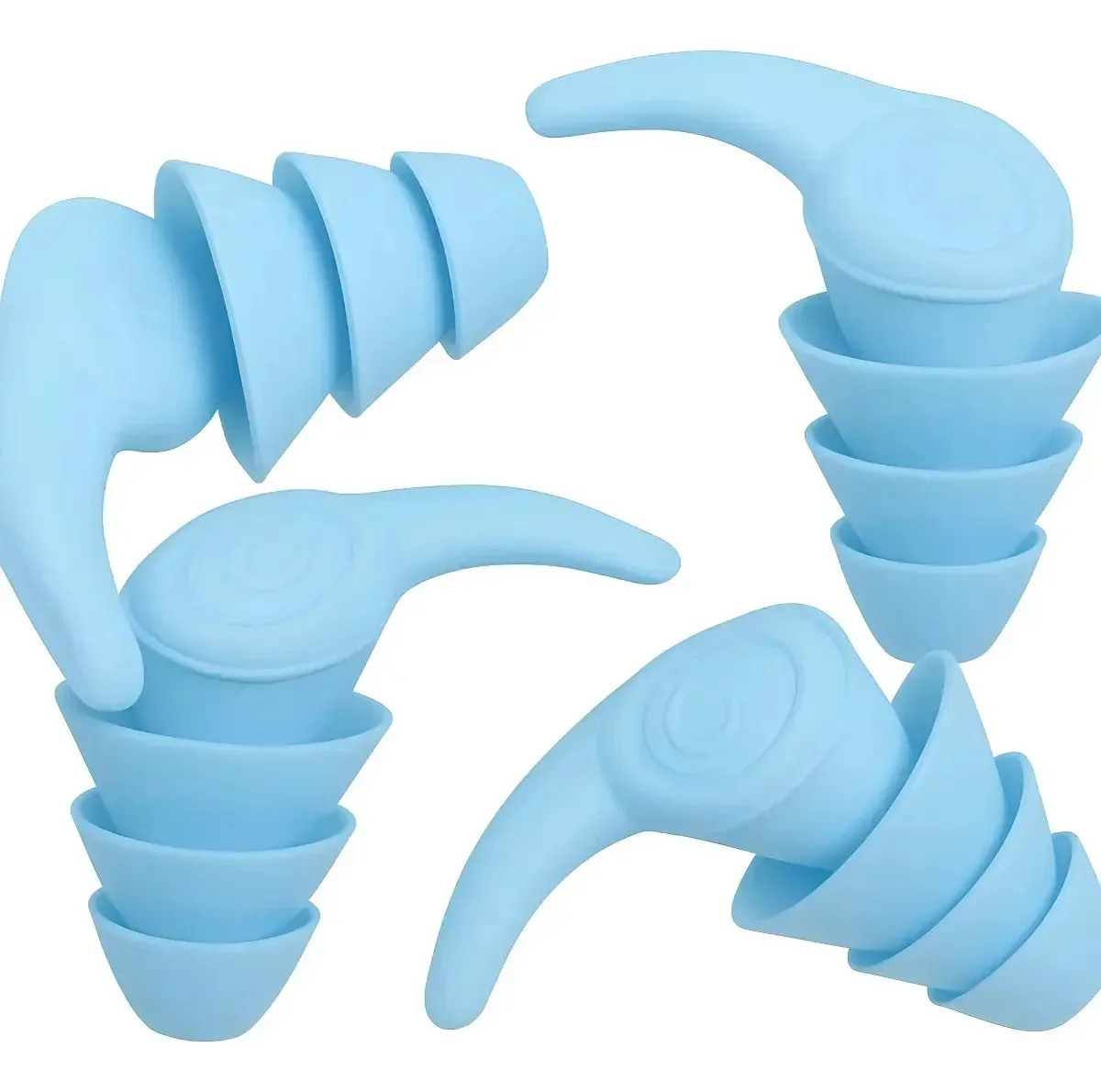 Tampões de ouvidos para natação moldável JBS Auricular Azul-claro - 2 pares