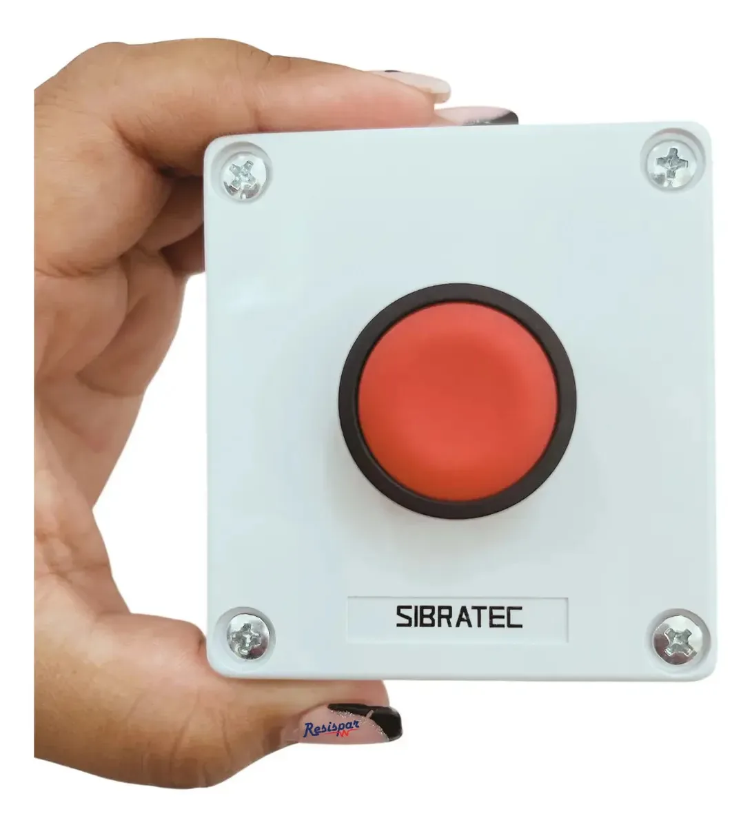 Pack 30 Botoeiras com Botão Pulsador de 22mm Vermelho para Painel