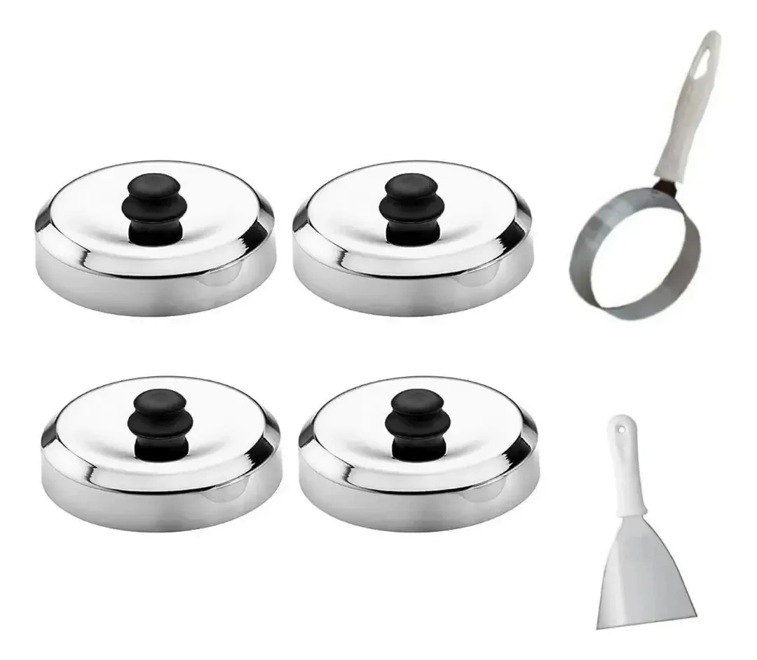 Kit Alumínio - 04 Abafadores + Modelador Ovo + Espátula 12cm