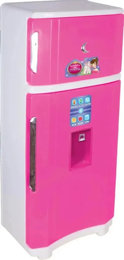 Geladeira Infantil Duplex Princesa Rosa