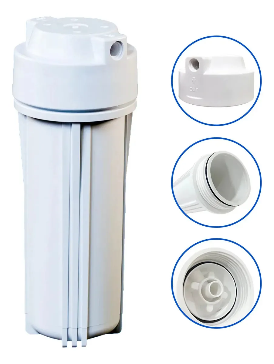 Carcaça Filtro Água 10 Branca 1/4 P/ Deionizador - Osmose Branco