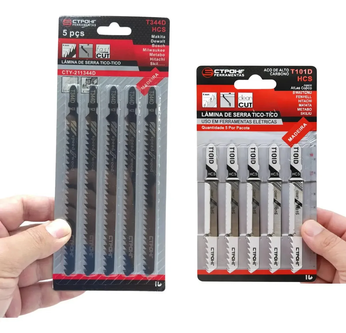 10 Lâminas Tico Tico T344d Madeira Grossa T101d Corte Limpo