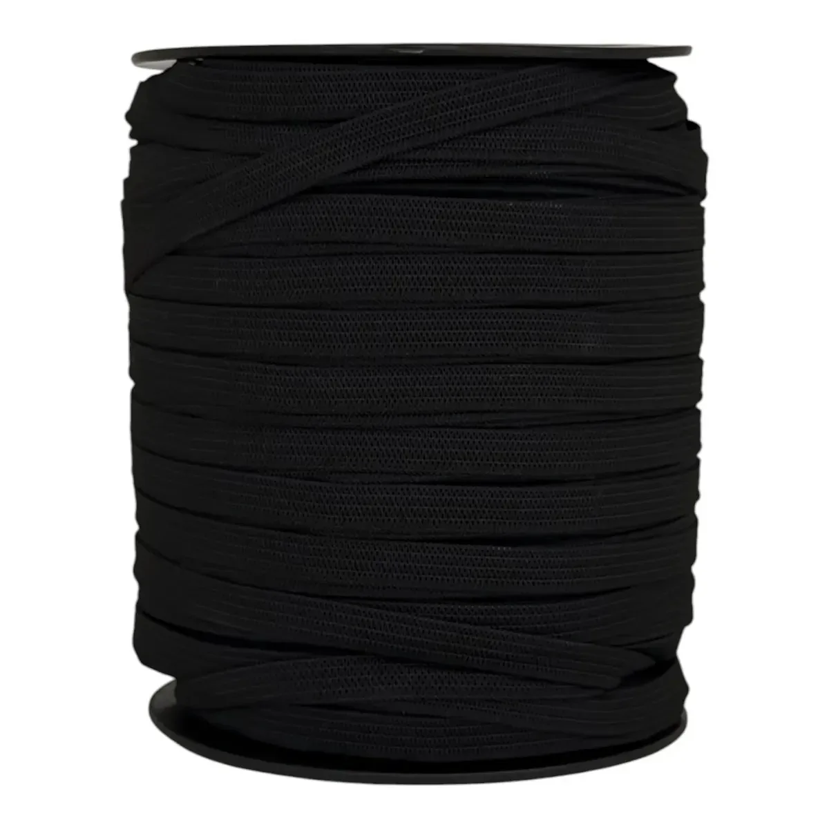 Elástico de Embutir Boing Chato 0,6cm Preto para Costura e Confecção