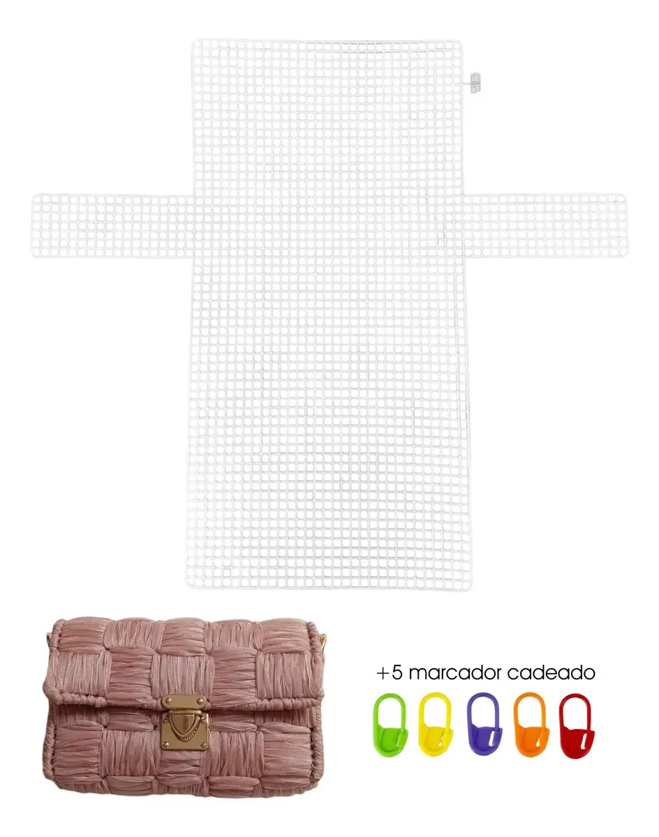 Tela De Estrutura 4mm Tipo Malha Chenille Clutch Para Bolsas Diy Crochê